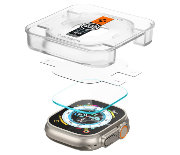 SPIGEN Szkło Hartowane Glas.TR EZ-FIT 2-pack do Apple Watch Ultra - 1089062 - zdjęcie 5